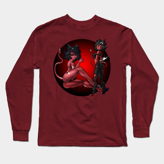 Millie Pin-Up Long Sleeve T-Shirt by Oswald's Oddities